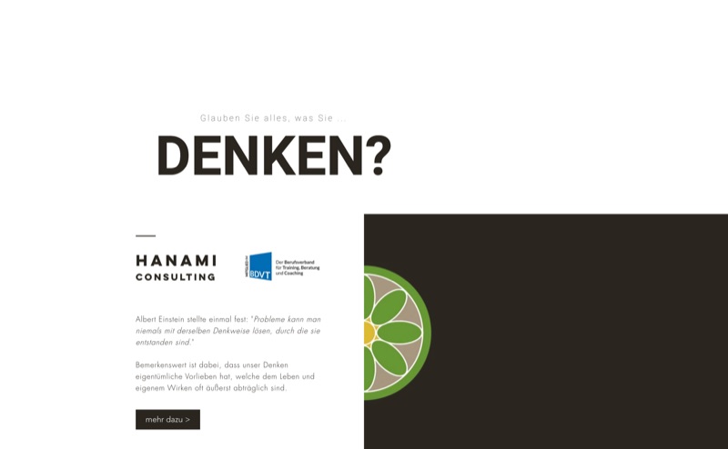 Die alte Hanami-Website vor dem Neubau